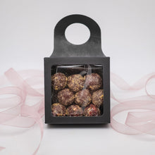 Load image into Gallery viewer, Tangerine Dark Chocolate &amp; Gooseberry Truffle Hanging Box - 9.pcs
